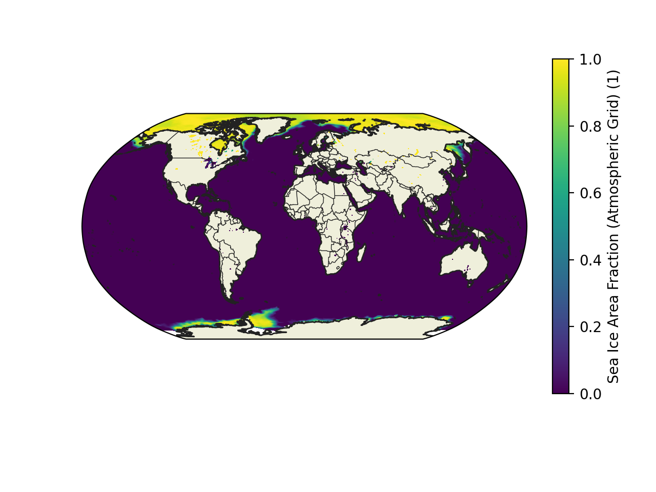 Sea ice cover field